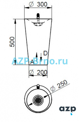 Напольный питьевой фонтанчик AFO 03 D AZP Brno Чехия (фото, схема)